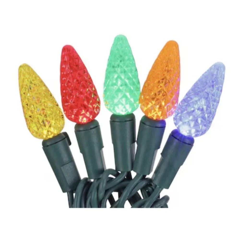 GE StayBright LED 37.2 Feet 150 Multicolor C-5 Christmas Holiday String Lights
